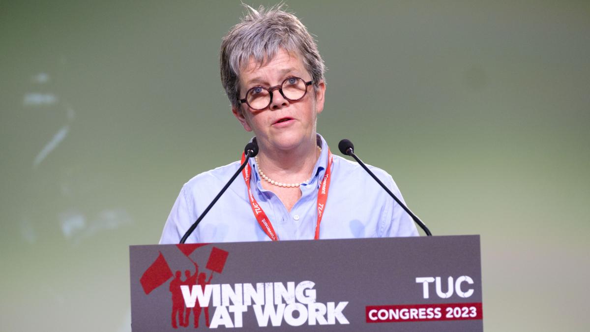 Helen Fitzgerald speaking at TUC Congress 2023